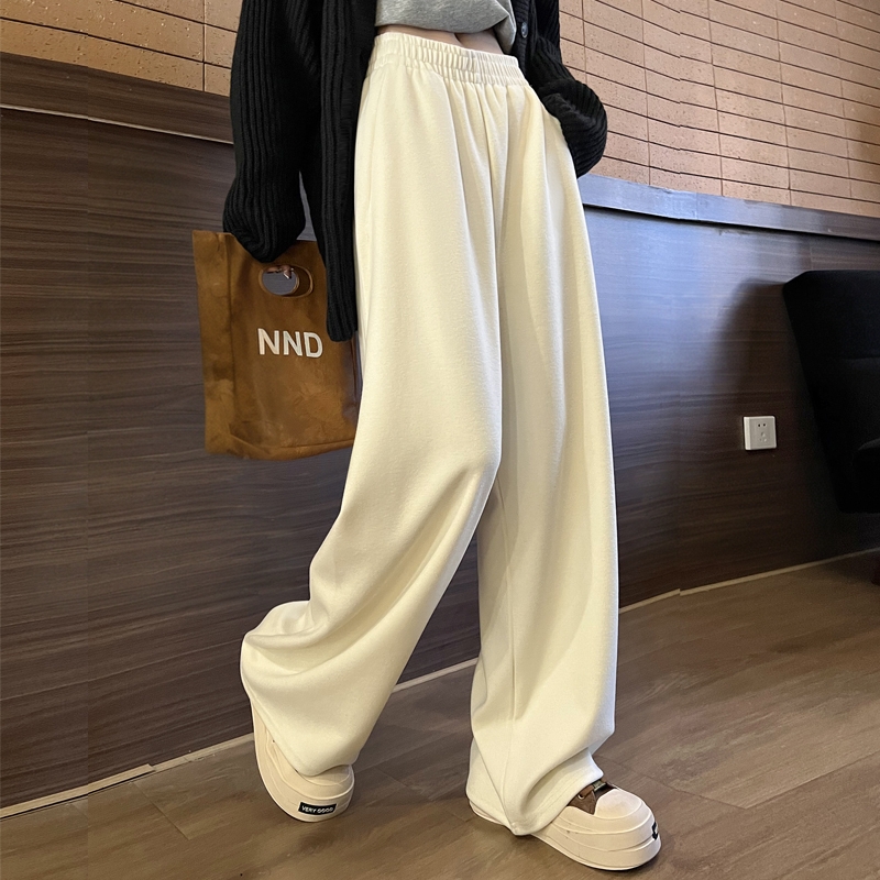 高腰韩版长款加绒保暖休闲卫裤女