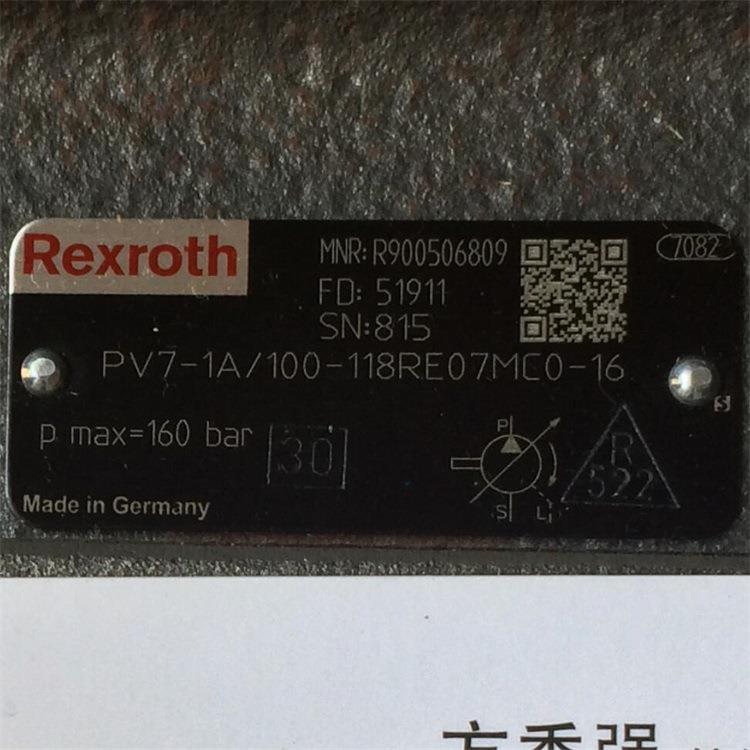 R900506809 PV7-1A/100-118RE07MC0-16 # Rexroth//力士乐