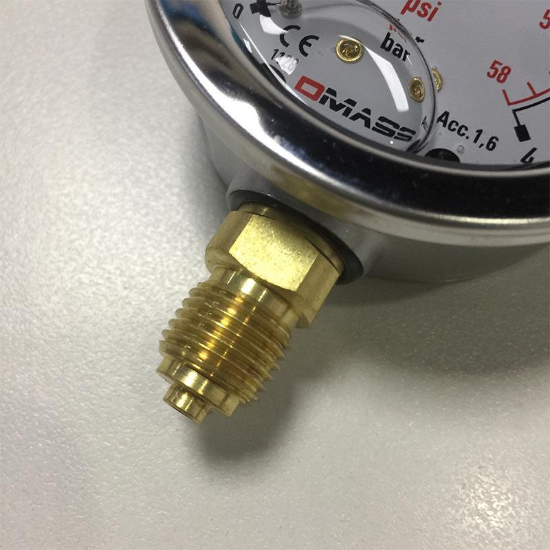 径向半钢压力表MBB06B-4-3-ZZZ  0-4BAR G1/4 表径63MM