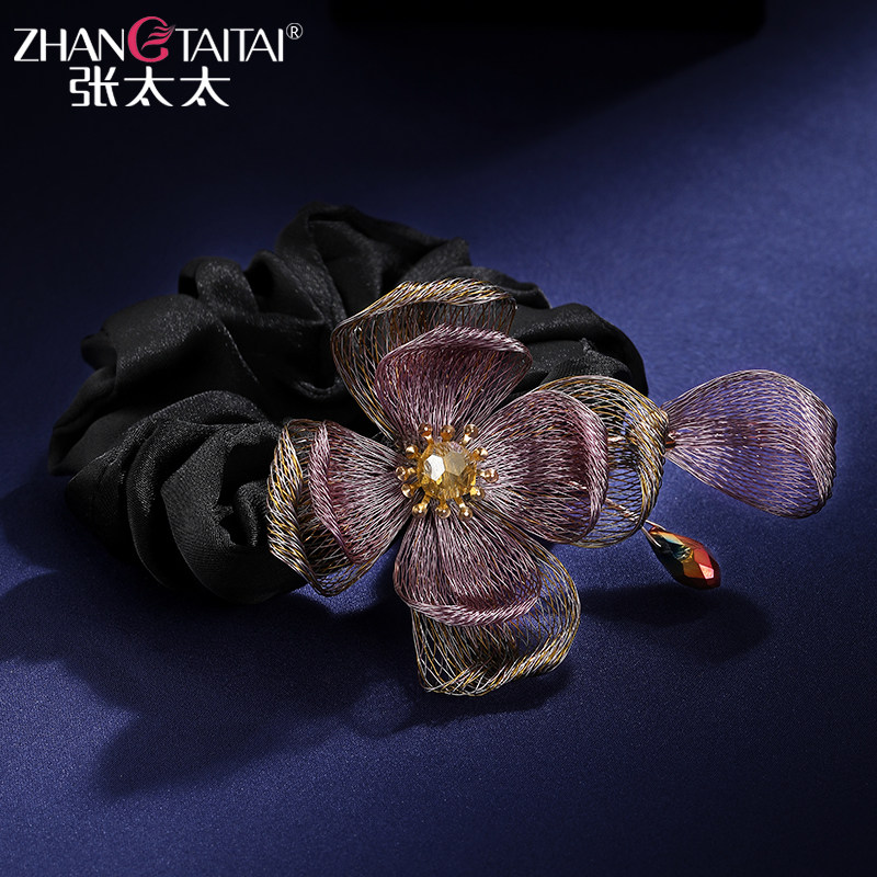 张太太简约气质发带头绳女2023新款高级感发圈马尾不勒头发绳头饰