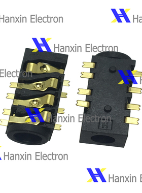3.5mm耳机插座 4节 音频插座 8脚 镀金 PJ-387-8P耳机接口