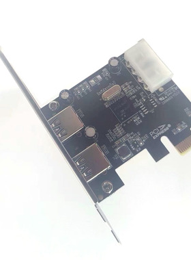 USB3.0扩展卡 nec芯片台式机PCI-e转USB3.0扩展卡 2口PCI-EuSB卡