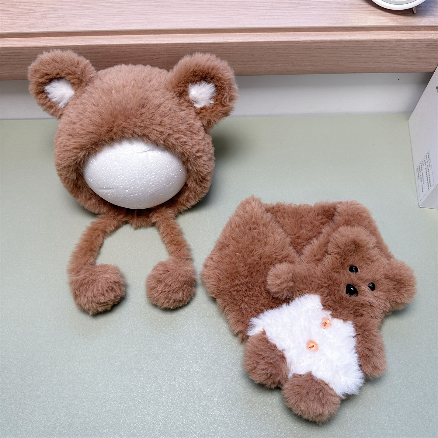 diy皮草线保暖帽子围巾