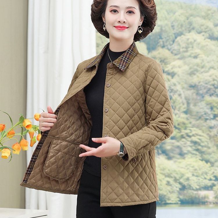 中老年外套时尚衬衫领衣服