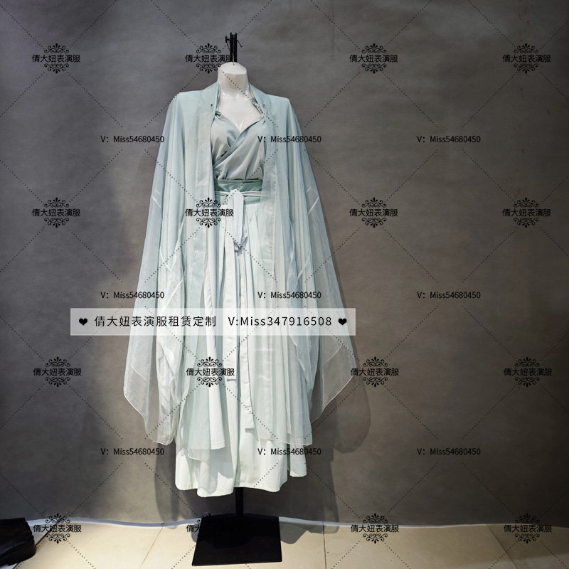 成都出租女古装交领齐腰广袖流仙裙古风演出服中国风汉服古典舞
