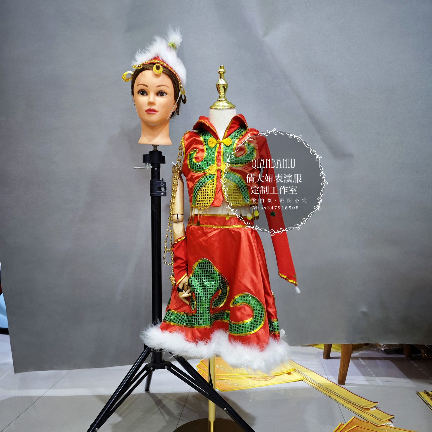 出租定制女童蒙古草原舞蹈服装