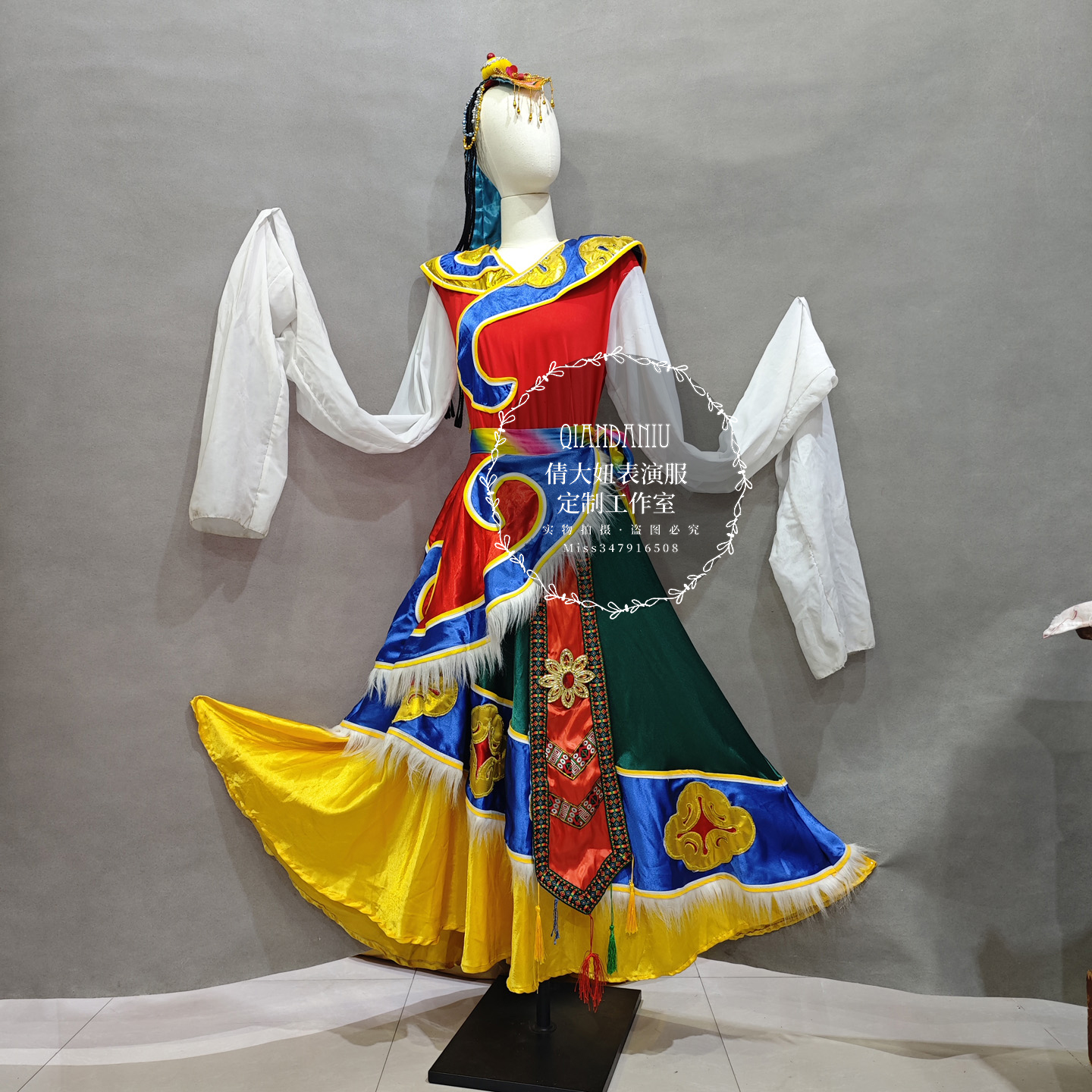 租赁定制水袖藏袍藏族舞蹈演出服