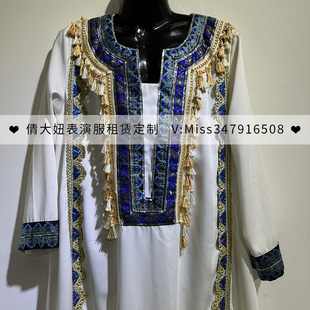 成都出租定制沙特中东迪拜旅游男装阿拉伯阿联酋长袍演出服走秀