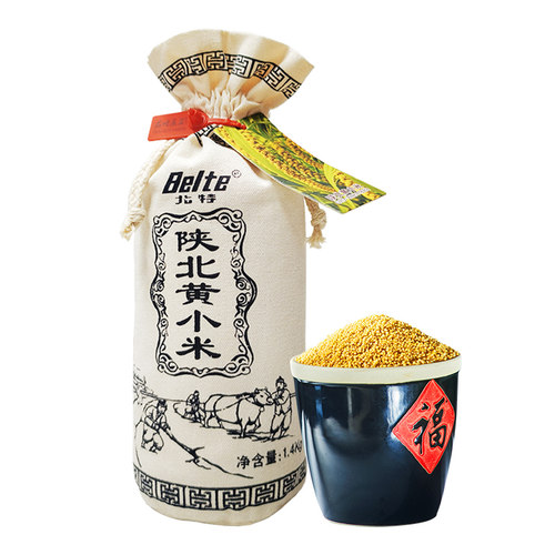 北特陕北米脂黄小米新米香糯粘稠