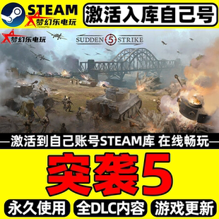 突袭5Steam激活自己库里Sudden Strike 5全DLC包更新电脑策略游戏