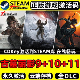 古墓丽影9年度+10崛起+11暗影正版Steam激活码CDKey入库全DLC游戏