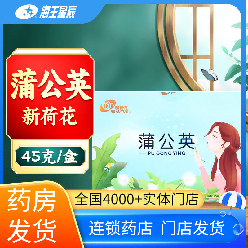 新荷花 蒲公英15袋*3克/盒门店发货海王星辰大药房旗舰店