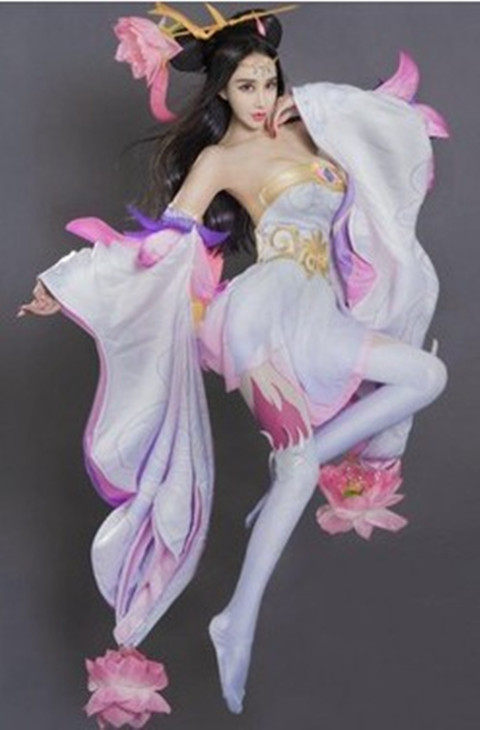 cos服装王者cos绝世舞姬cos荣耀经典貂蝉cosplay服装送头饰荷花