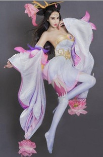 cos服装王者cos绝世舞姬cos荣耀经典貂蝉cosplay服装送头饰荷花