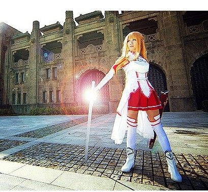 cos服装刀剑神域 结城明日奈 亚丝娜战斗服 cosplay服装现货