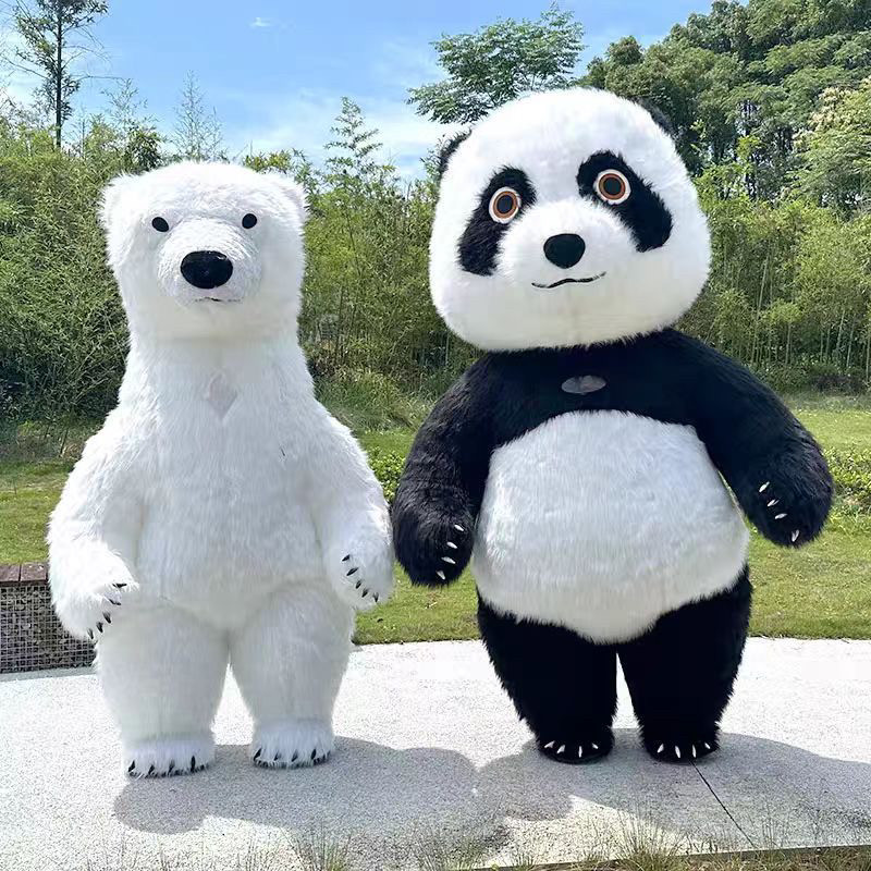 充气大熊猫卡通人偶服装网红活动玩偶衣服演出服成人北极熊玩偶服
