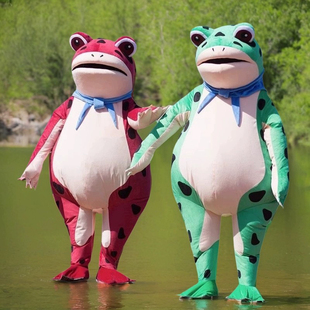 青蛙人偶服装充气网红青蛙服蛤蟆精人偶装玩偶服校运会跳舞礼物