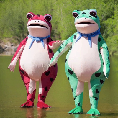 青蛙人偶服装充气网红青蛙服蛤蟆精人偶装玩偶服校运会跳舞礼物