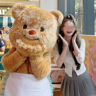 网红黄油小熊人偶服装泰迪熊玩偶服毛绒活动宣传玩偶跳舞校运会