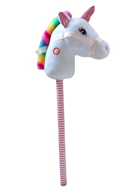 出口马蹄声独角兽马头棒玩具70cm过家家扮演3岁+horse head stick