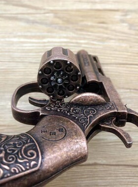 侧开左轮儿童玩具枪舞台表演杂炮合金8连发怀旧小品道具枪有响声