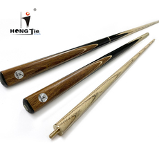 кий для бильярда 鸿杰台球杆英式分体小头10mm铜嘴皮头黑八斯诺克桌球配件个人中档