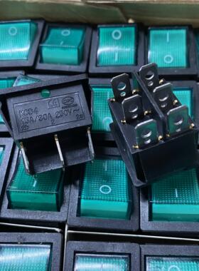 船型开关4脚6脚带灯KCD4大功率大电流银点15A/30A船形电焊机250V