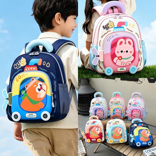 幼儿园卡通护脊带胸扣双肩包