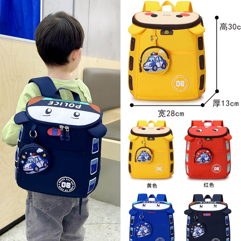 新款幼儿园超轻带胸扣双肩包