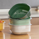 双层洗菜盆沥水篮厨房家用塑料水果盘客厅水槽滤水菜篓淘洗菜篮子