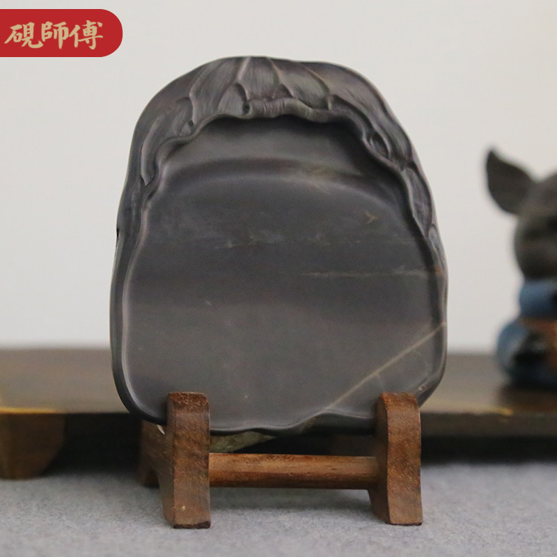 鱼脑冻青花 收藏实用砚工艺品送礼书法用品端砚肇庆