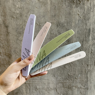 Dina 专业美甲纱条打磨指甲耐用修型工具锉条海绵锉抛光条 gel日式