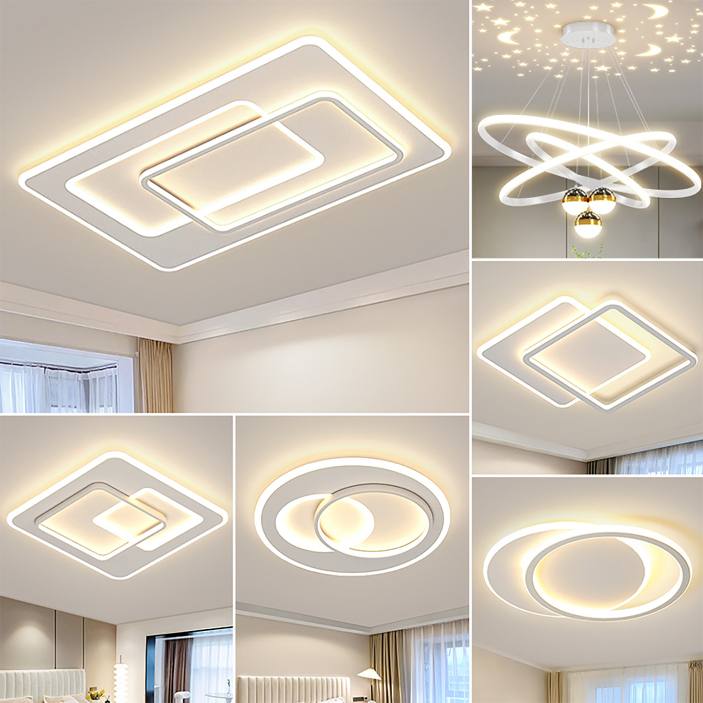 客厅灯现代简约大气led卧室吸顶