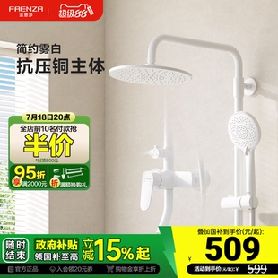 家用卫生间淋浴花洒 政府补贴15% 法恩莎花洒套装 可升降挂墙式