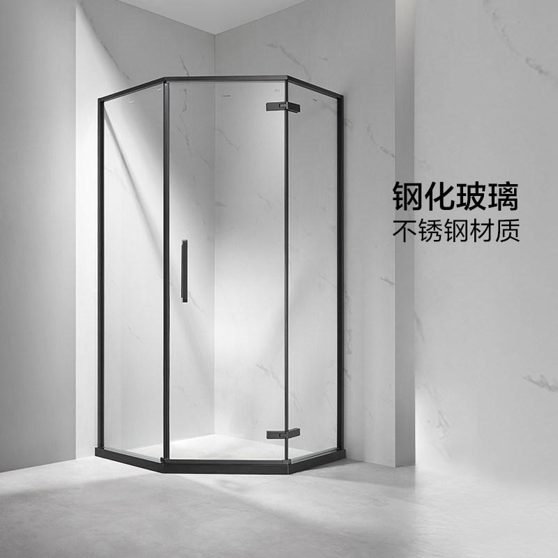 法恩莎卫浴不锈钢哑黑弧扇形淋浴房干湿分离简易整体浴室玻璃隔断|msdalam kategori keluarga memasang ibu, kelengkapan peribadi, Bilik pancuran, Bilik pancuran - dari Buy2taobao.com untuk memberikan perkhidmatan ejen Taobao profesional membeli