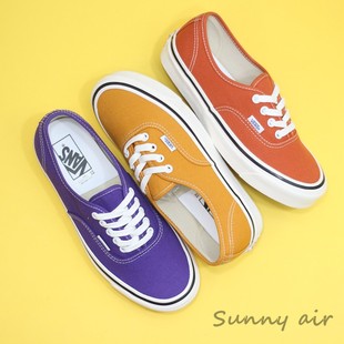 VN0A38ENMR8 DX紫橘黄帆布板鞋 VANS安纳海姆AUTHENTIC Sunny现货