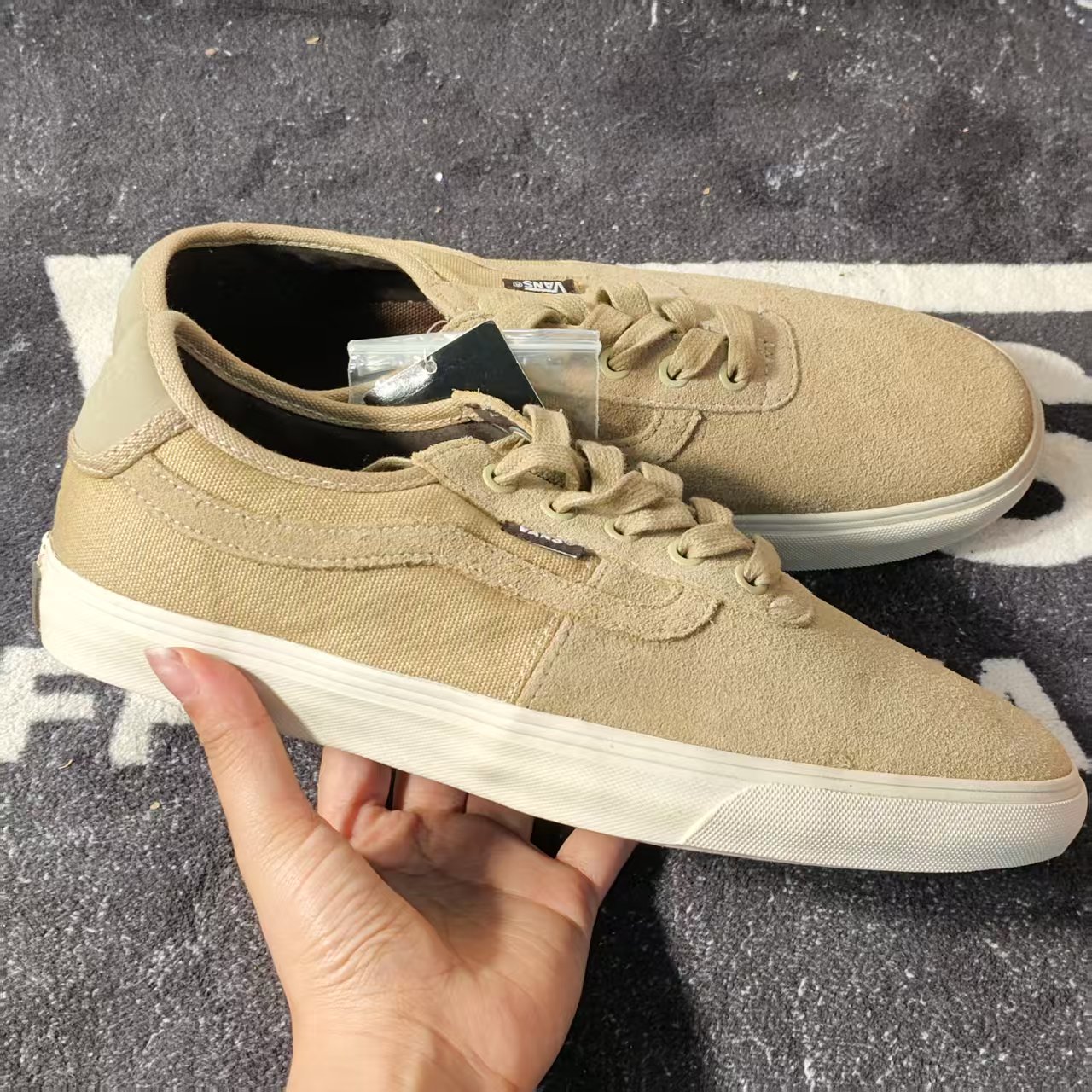 Vans Era卡其麂皮拼接低帮帆布鞋复古简约男女休闲板鞋VN0NLI4MCI