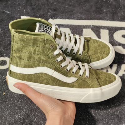 Vans范斯SK8-HI VR3橄榄绿高帮帆布男女休闲板鞋VN0A4BX6BD4