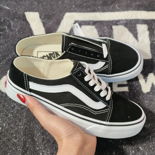Vans Old Skool Mule黑白半拖休闲板鞋 VN0A3MUS6BT