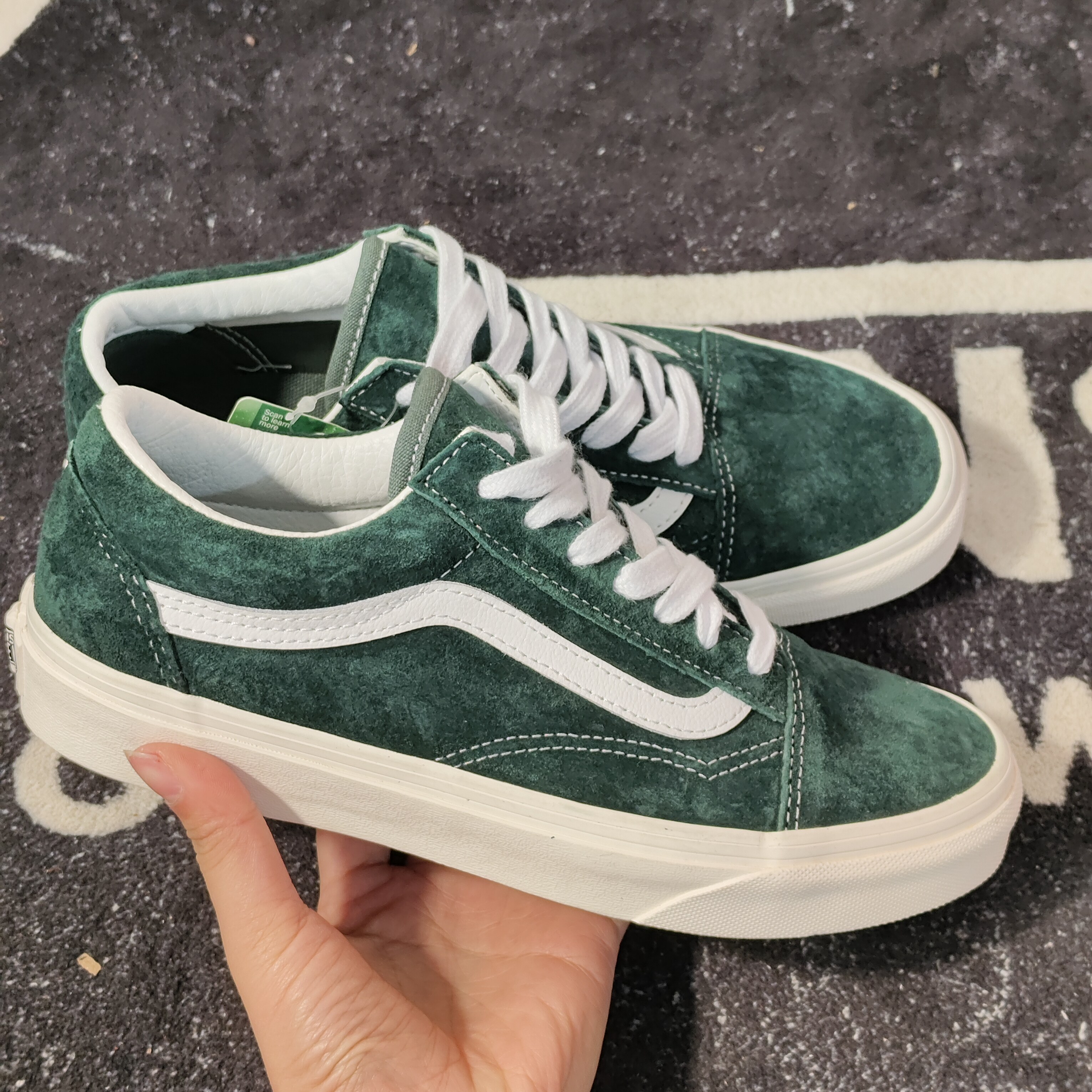 VANS Old Skool深绿麂皮低帮休闲板鞋男女同款VN0A5JMI94T