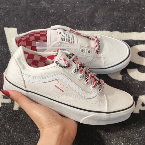  Vans Old Skool 红白棋盘格低帮板鞋 VN0A54F49Y9