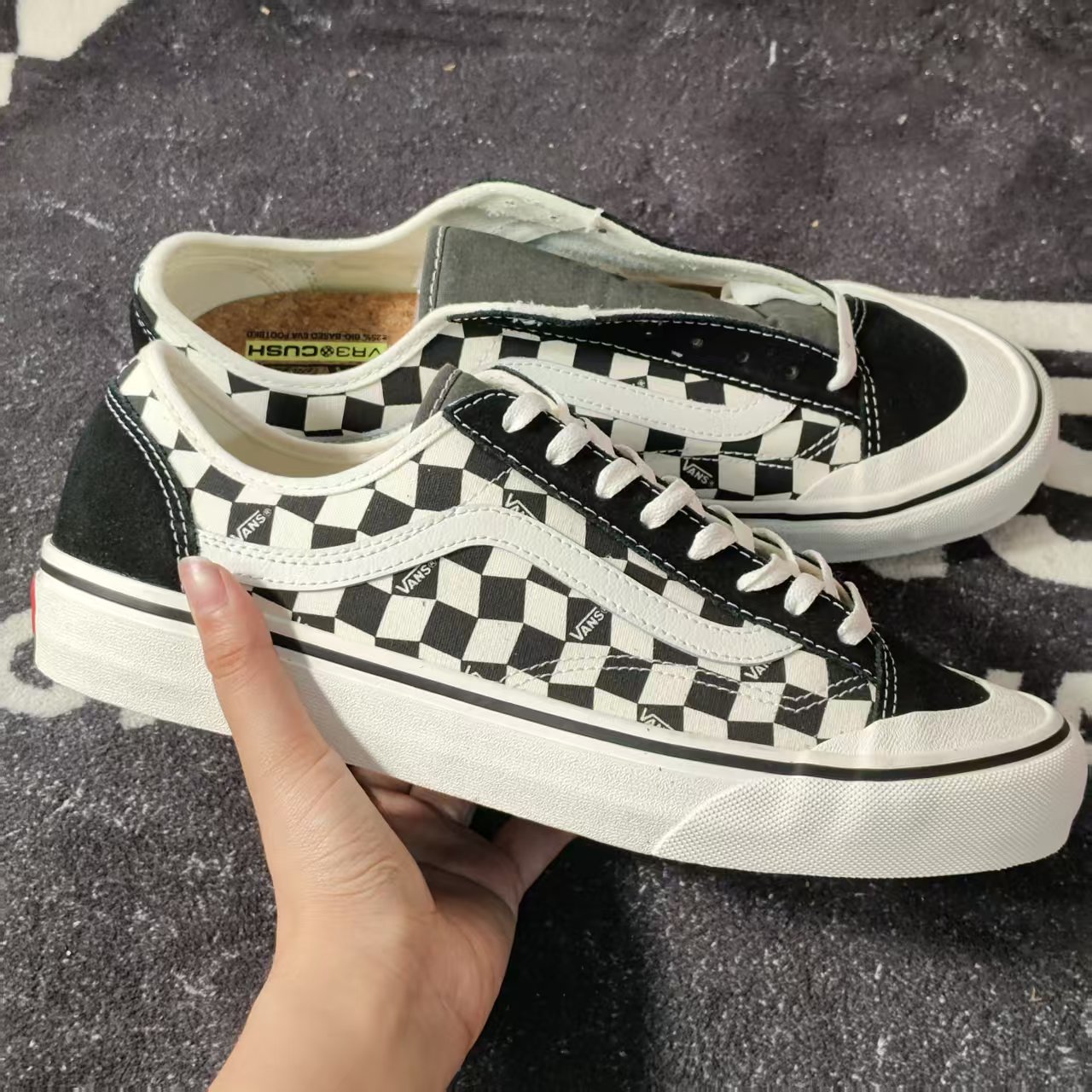 断码特价Vans Old Skool黑白棋盘格软木鞋垫低帮帆布VN0A4BX91KP