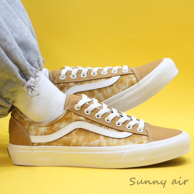 Sunny现货 VANS橘色低帮STYLE 36 VR3环保帆布板鞋VN