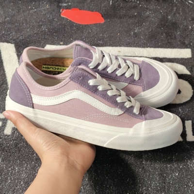 Vans Style136 VR3SF粉紫拼接低帮休闲板鞋复古帆布鞋VN0A4BX9LVN