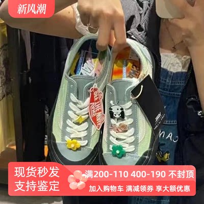 VANS灰绿色低帮帆布休闲板鞋