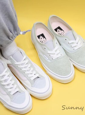 Sunny现货 VANS新款白粉AUTHENTIC低帮帆布休闲板鞋VN000CT7BGK