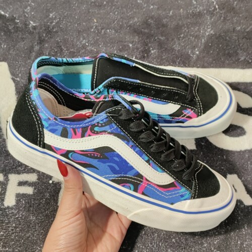 Vans范斯Style 36 SF孔雀印花低帮板鞋男女休闲帆布鞋VN0A3MVLVS4