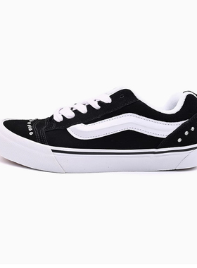 Sunny现货 VANS新款黑色KNU SKOOL低帮翻毛皮面包鞋VN000D75Y28