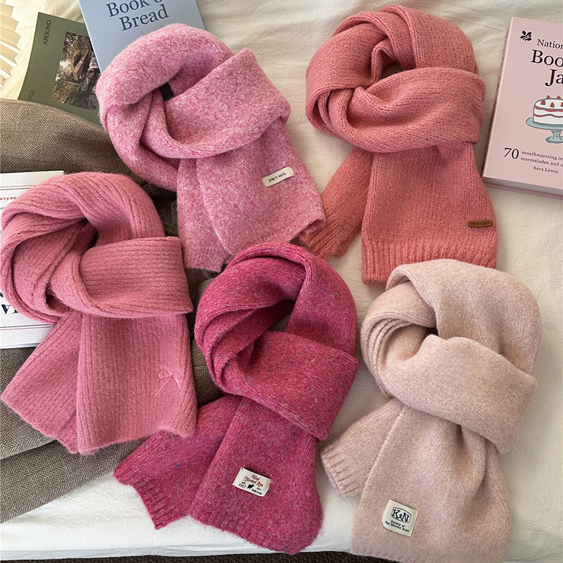 氛围感粉色羊毛混纺针织围巾女2025冬季新款百搭加厚保暖围脖学生,服饰配件/皮带/帽子/围巾,围巾/丝巾/披肩,淘宝优惠券,粉丝福利购,淘宝优惠卷