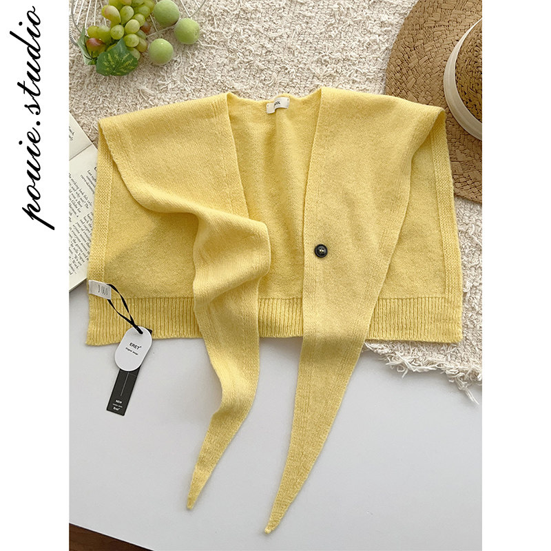 懒人交叉带扣纯色针织披肩女2025春秋冬新款简约百搭保暖护颈坎肩,服饰配件/皮带/帽子/围巾,围巾/丝巾/披肩,淘宝优惠券,粉丝福利购,淘宝优惠卷